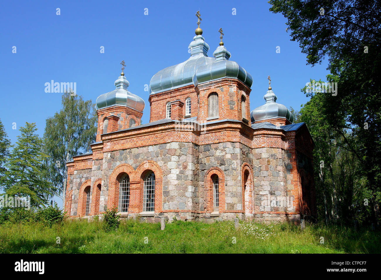 Estonia. Operating church on a background of the sky Stock Photo