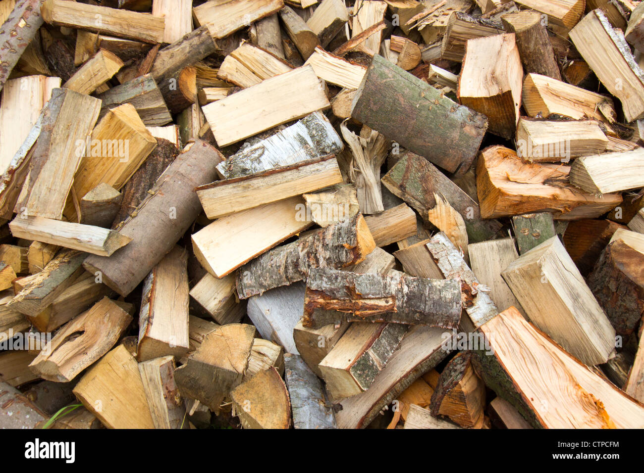 Pile of firewood Stock Photo