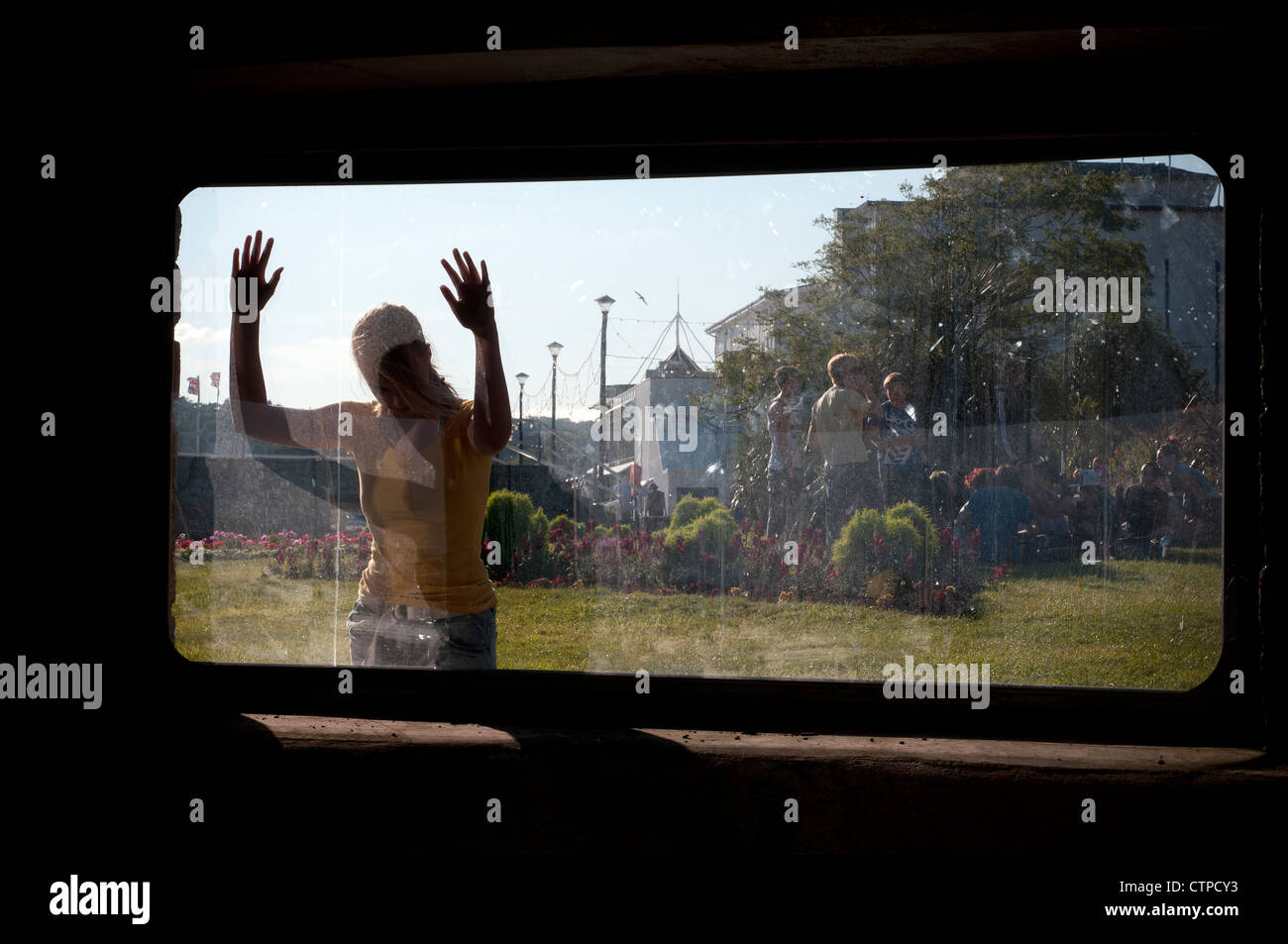 framed teenager,aid, assist, assistance, body, business, care, community, connect, connection, cooperation, family, female,teen Stock Photo