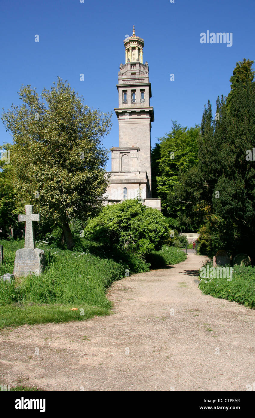 Beckfords Tower and cemetery Lansdowne Bath Somerset England UK Stock Photo