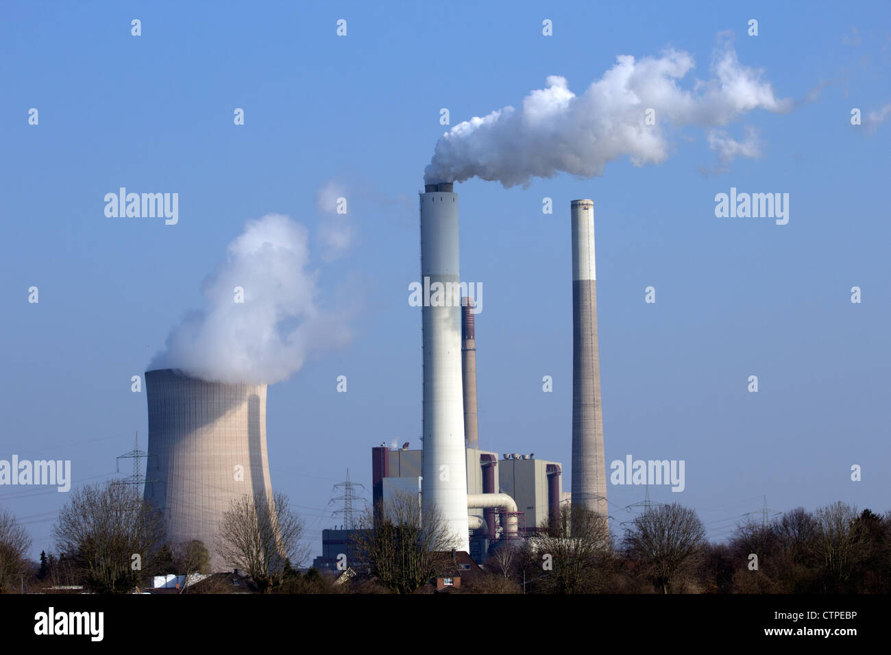 Brown coal plant in Germany Stock Photo