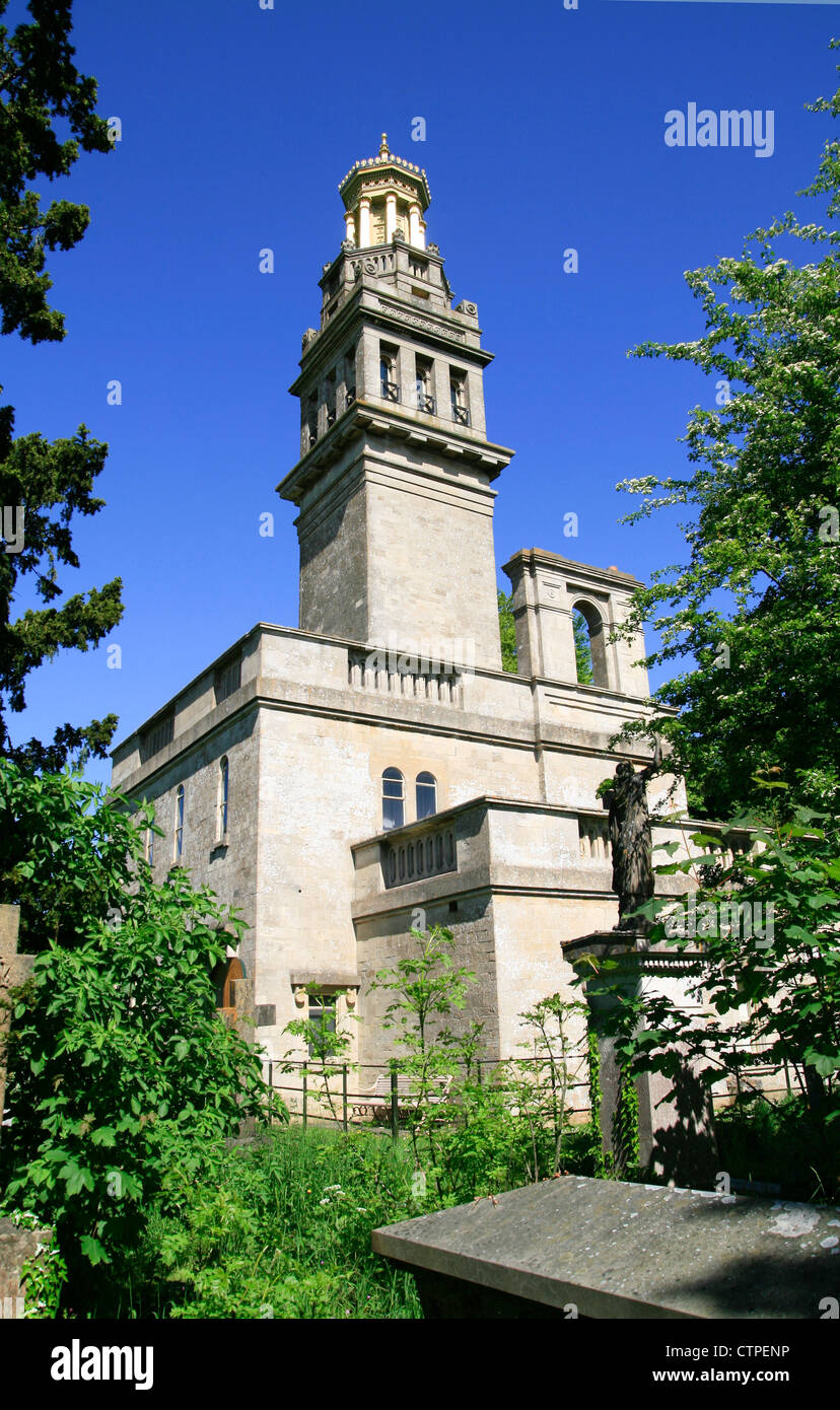 Beckfords Tower museum and cemetery Lansdowne Bath Somerset England UK Stock Photo