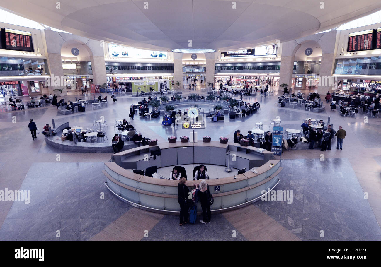 Ben Gurion Airport in Tel Aviv, Israel. It is Israel's largest with over 13 million passengers in 2011. Stock Photo