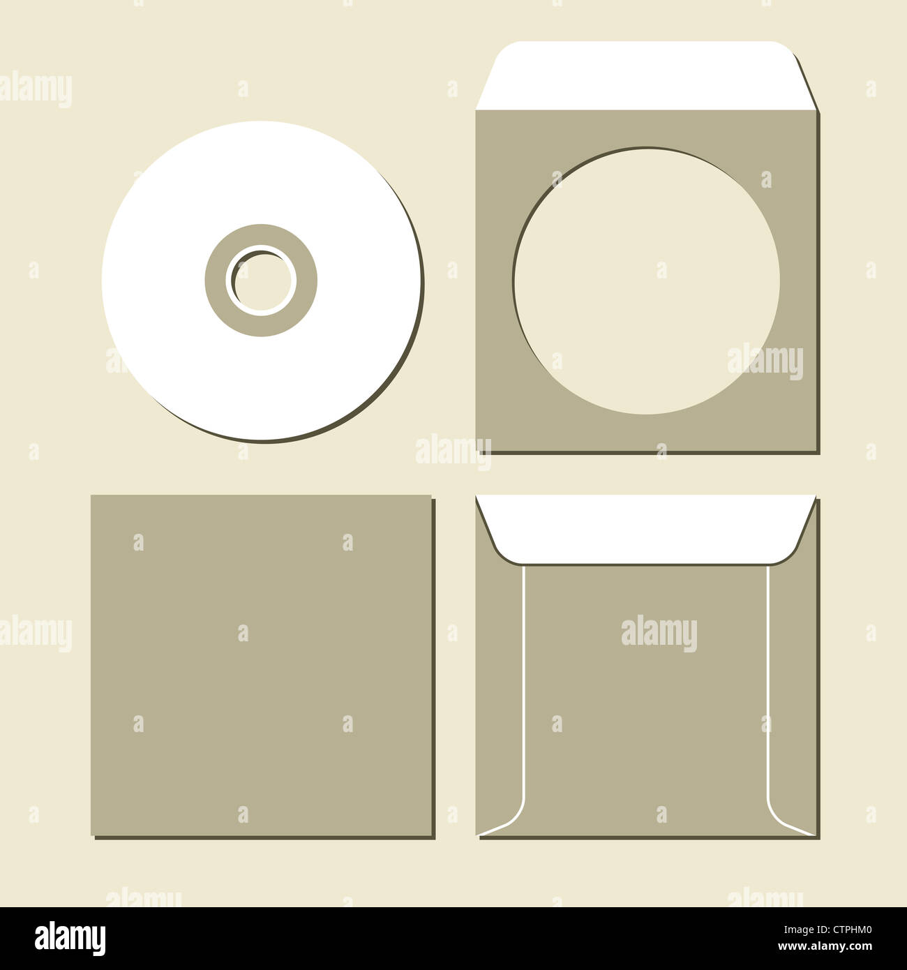 Blank white compact disc with a gray background Stock Photo - Alamy