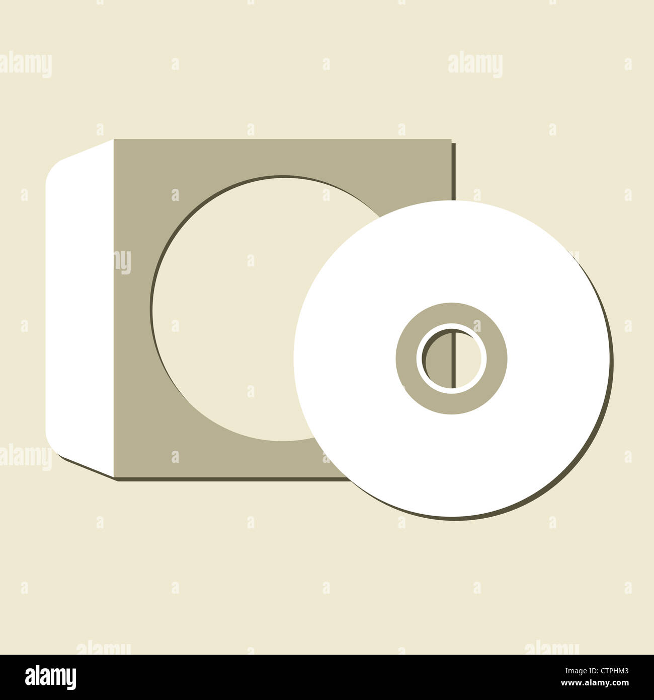 Blank white compact disc with a gray background Stock Photo - Alamy