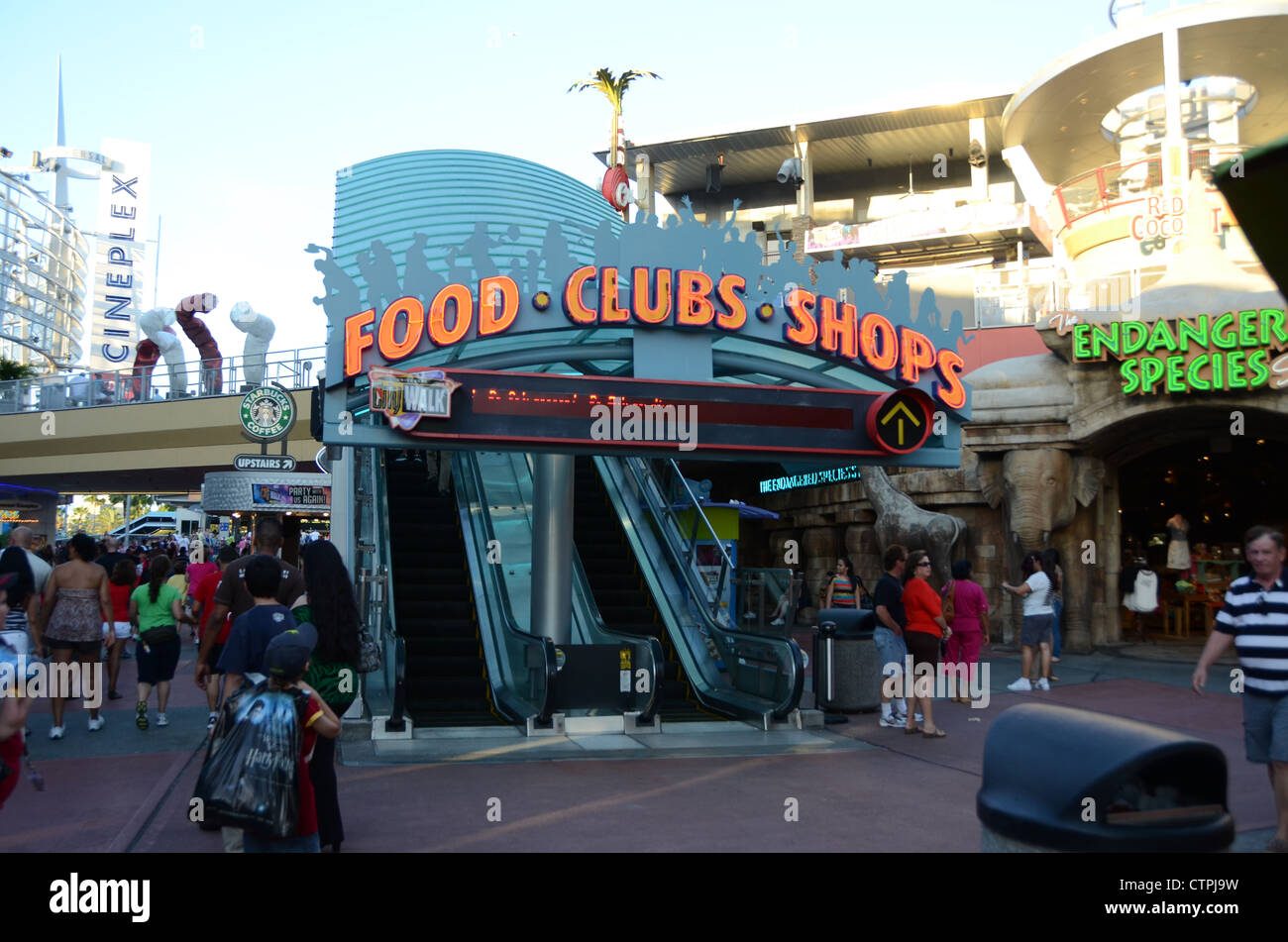 Universal City Walk, Universal Studios, Orlando, Central Florida, USA Stock Photo