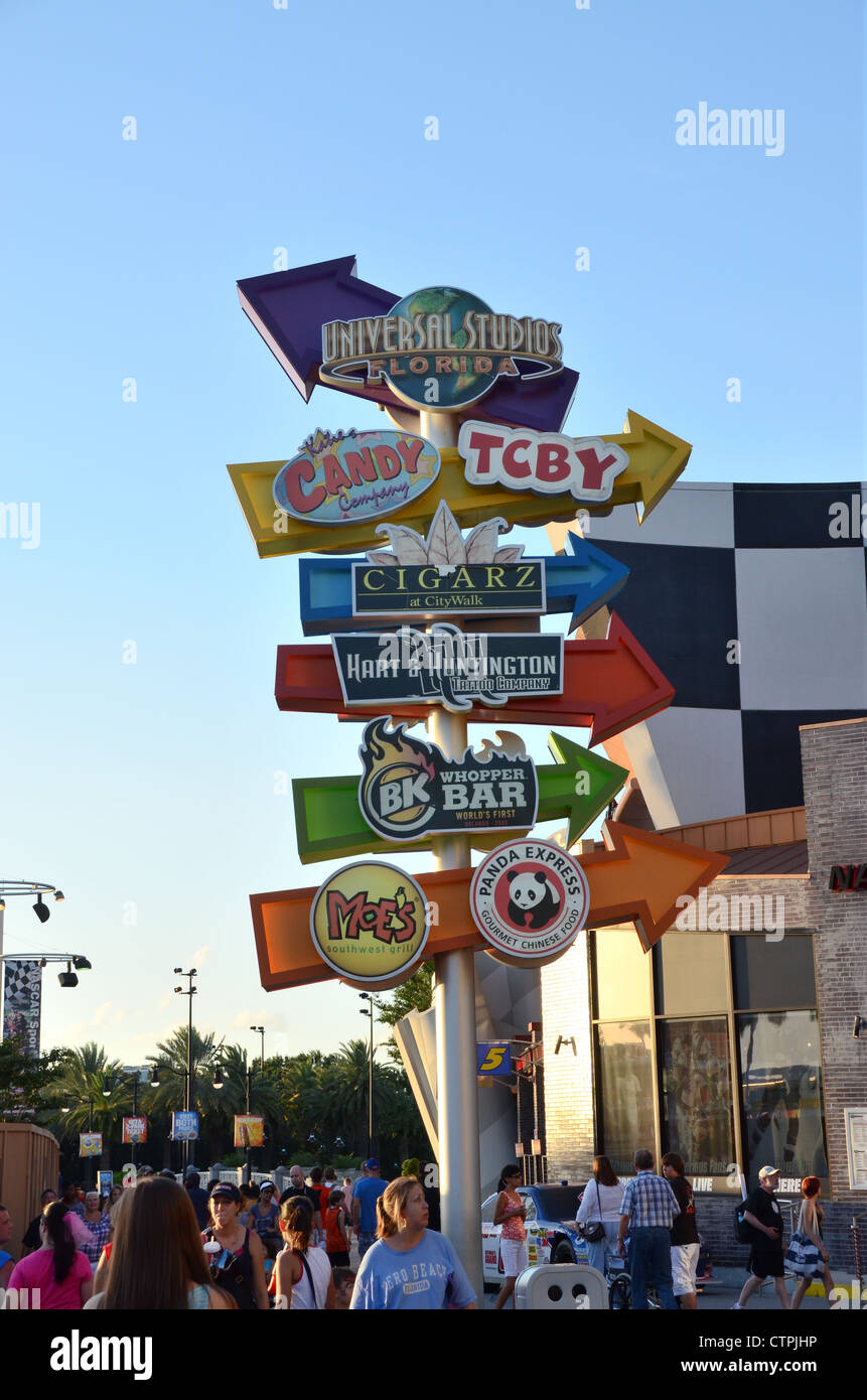 Universal City Walk, Universal Studios, Orlando, Central Florida, USA Stock Photo