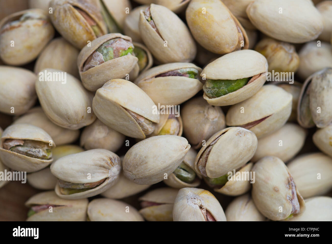 This is an image pf Pistachio nuts in the shell. Stock Photo