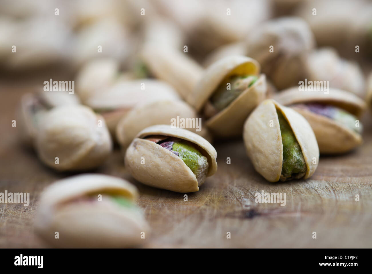 This is an image pf Pistachio nuts in the shell. Stock Photo