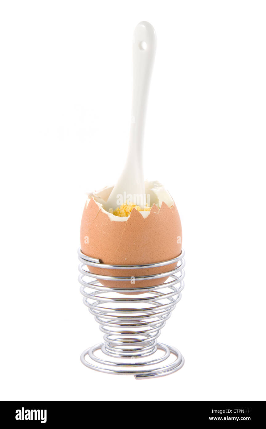 Boiled egg for breakfast Stock Photo - Alamy