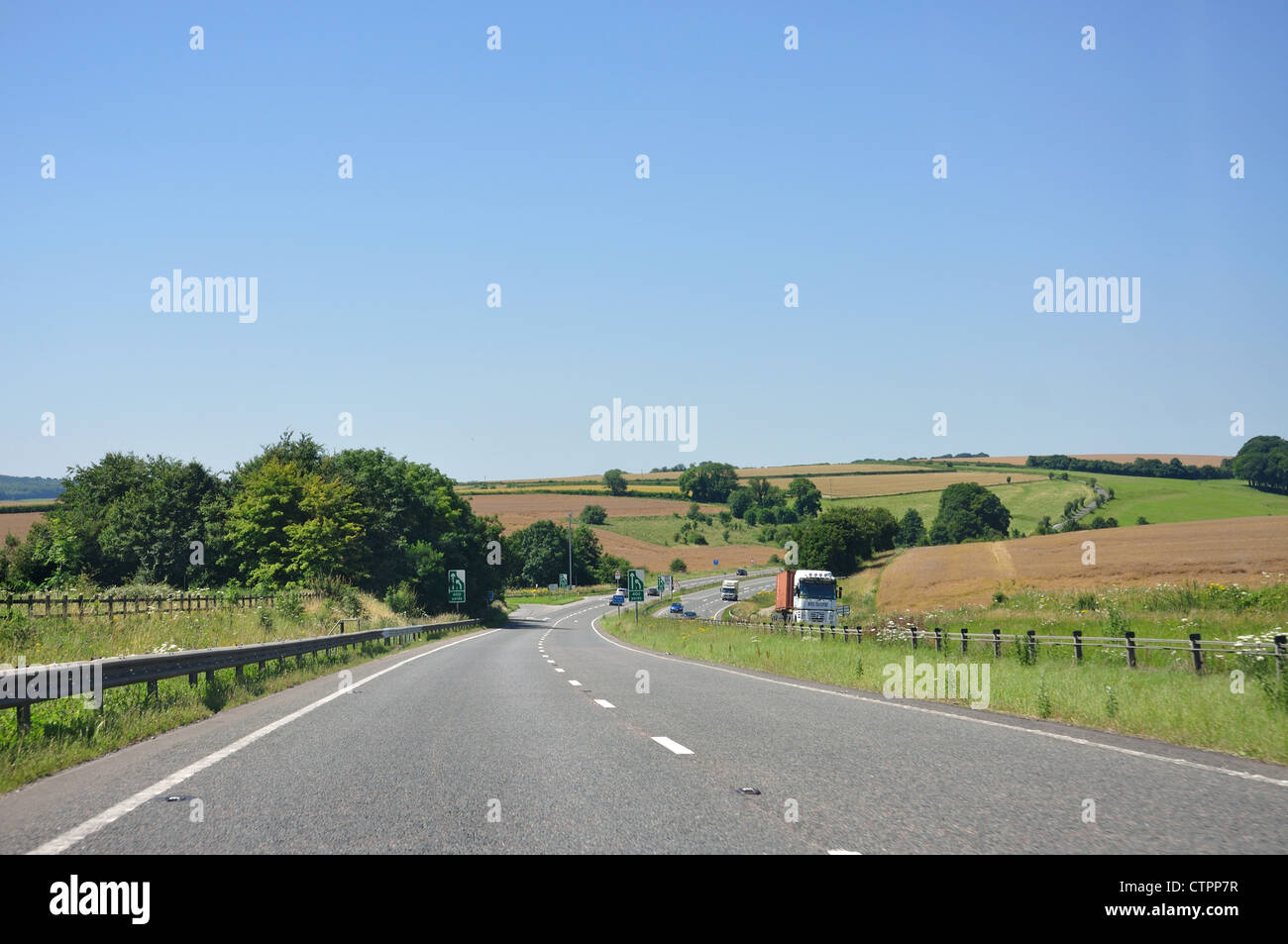 A303 trunk road, Hampshire, England, United Kingdom Stock Photo