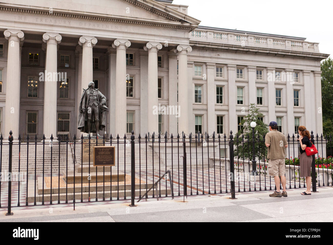 US Department of the Treasury courtyard -  Washington,DC USA Stock Photo