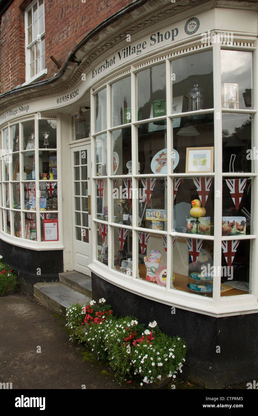 The old village shop and Post Office at Evershot in Dorset, with its