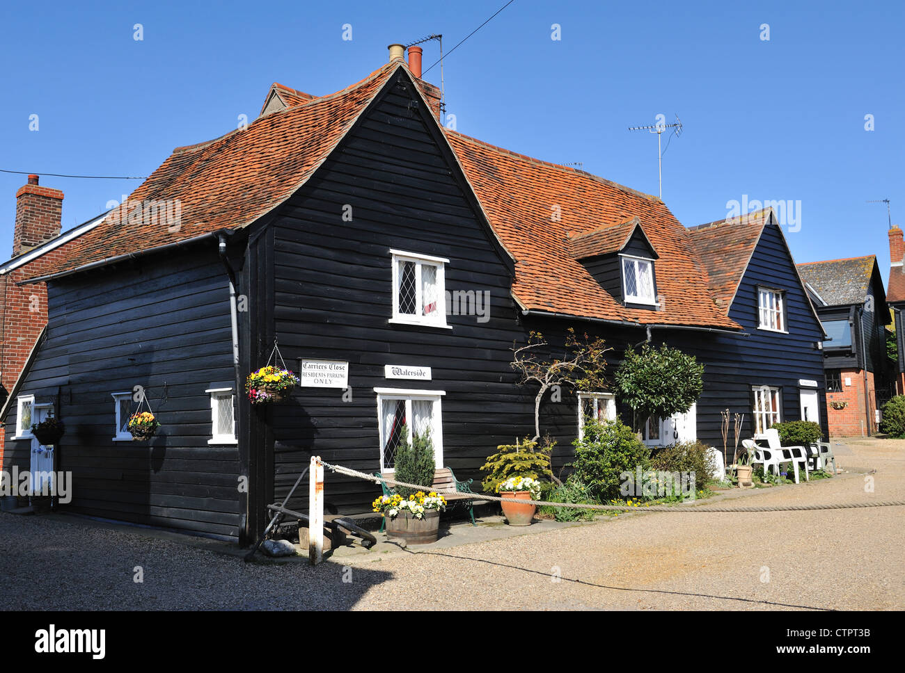 Residential street, West Mersea, UK Stock Photo Alamy