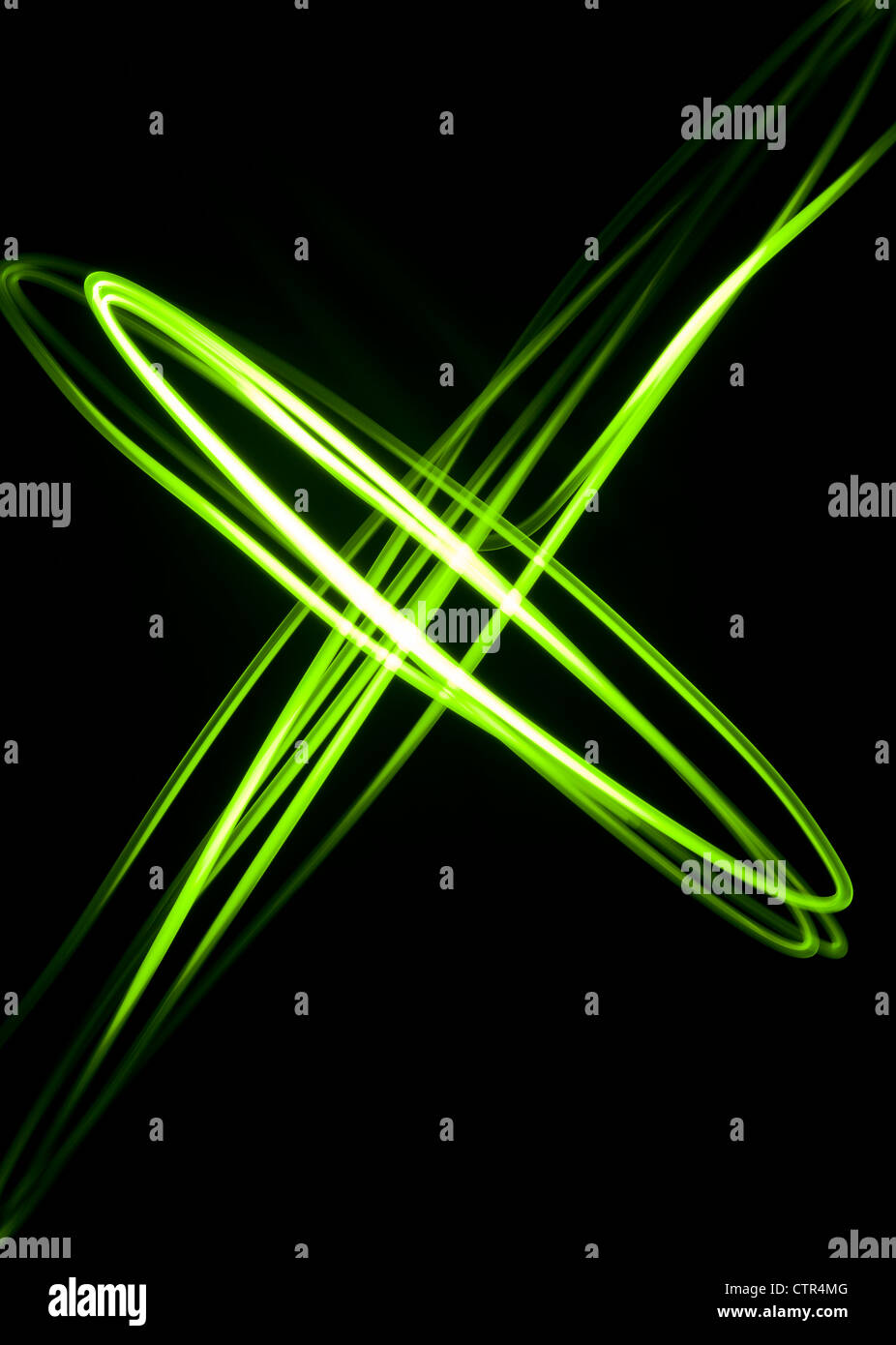 A Green diagonal abstract light physiogram Stock Photo