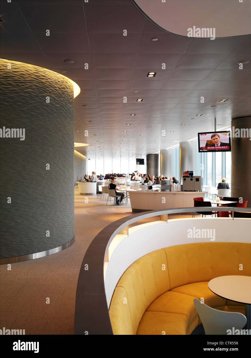 barclays swimming pool seating 3id floor Stock Photo