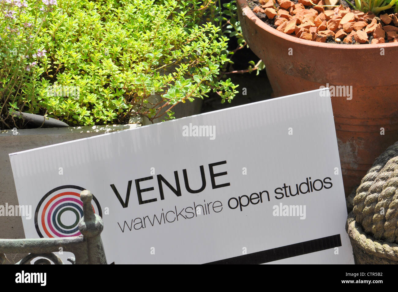 Open Studios Sign Stock Photo