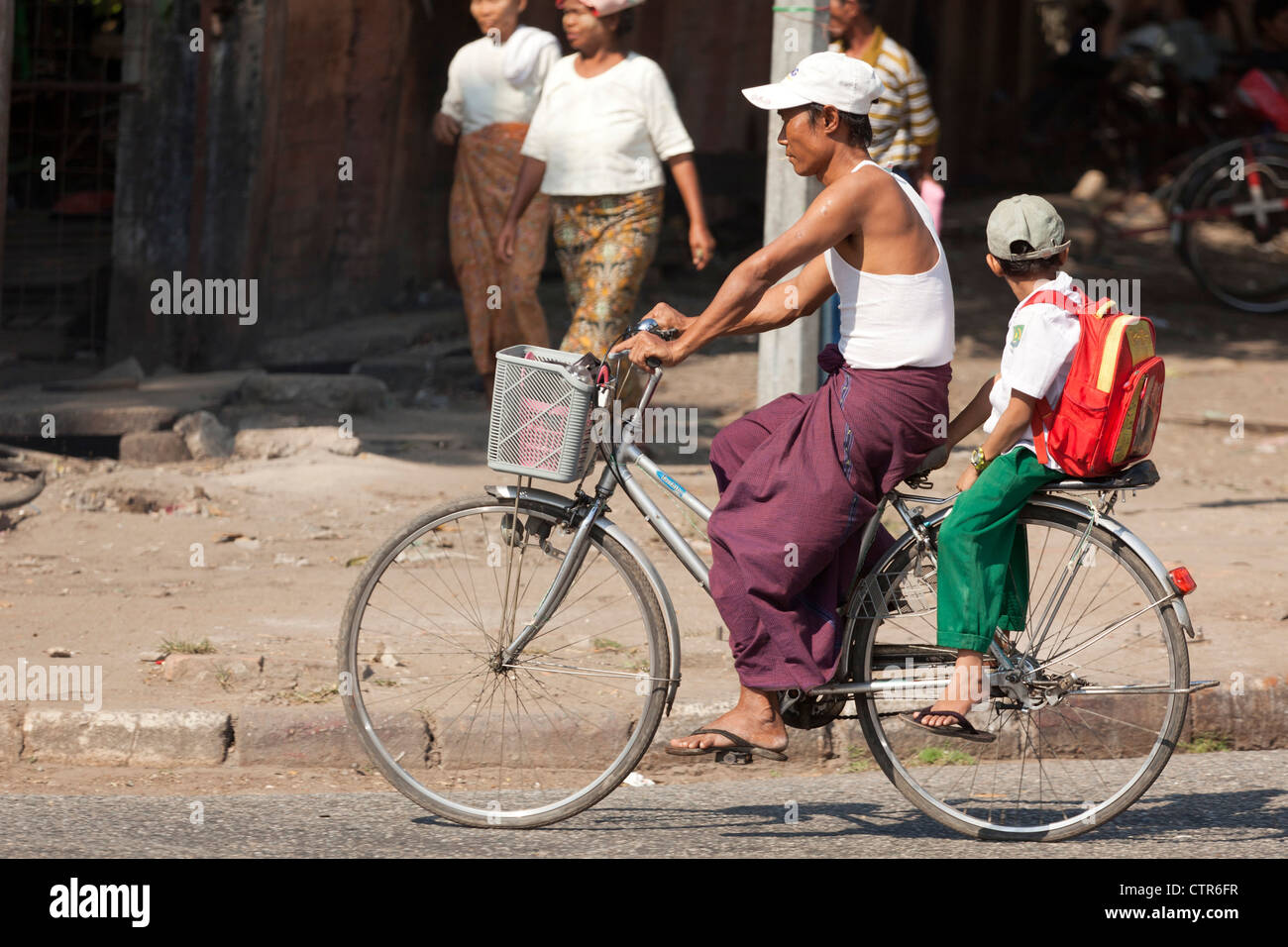 Myanmar bicycle hires stock photography and images Alamy