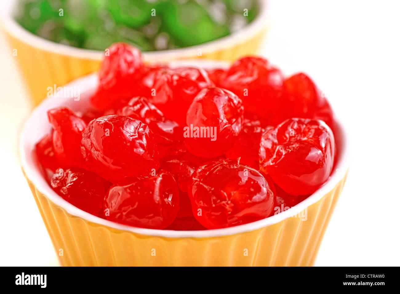 Candied cherries for Christmas fruitcakes and other baking Stock Photo