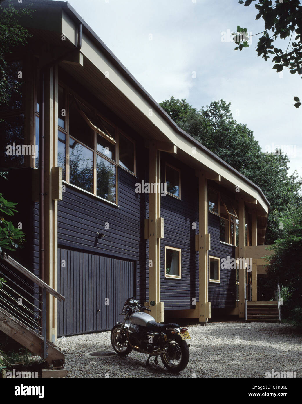 The Boundary House Exterior With Motorbike Stock Photo Alamy