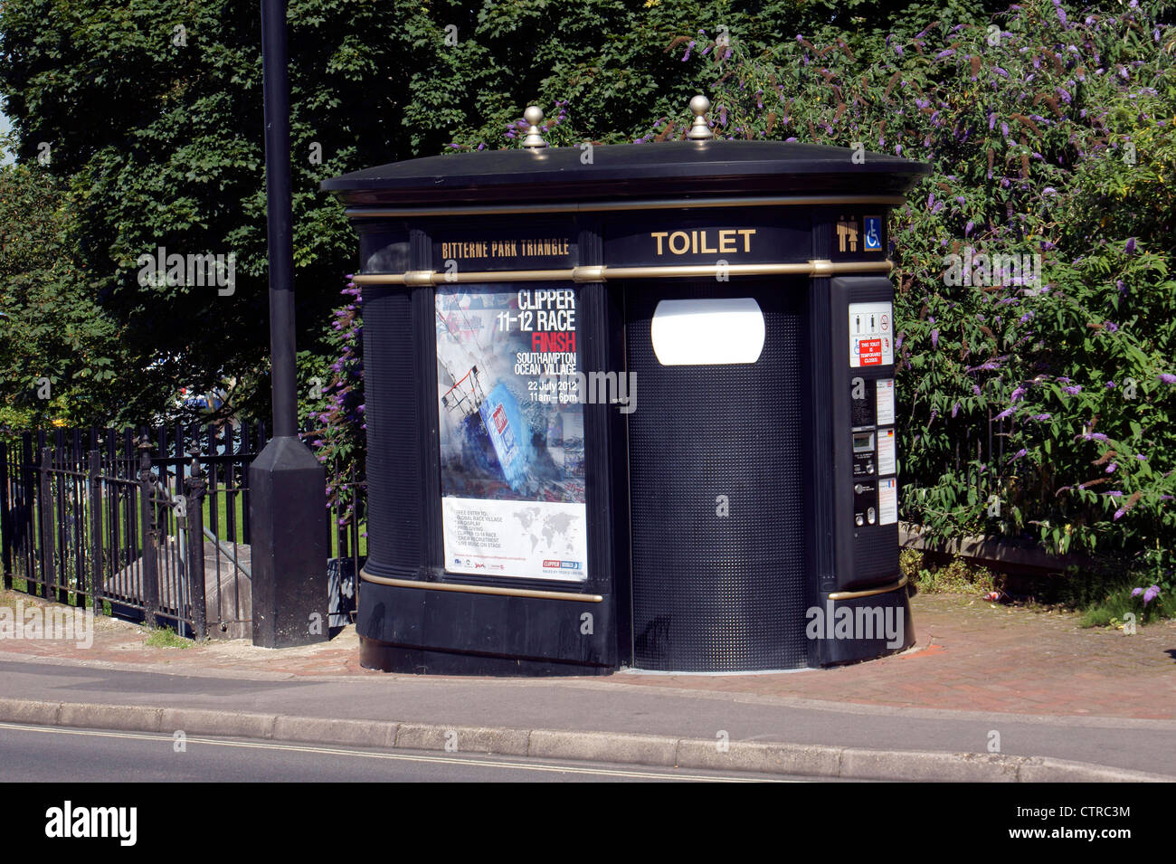 TRIANGLE TOILET YEARS AGO, USED TO GO DOWN STAIRS TO MALE AND FEMALE