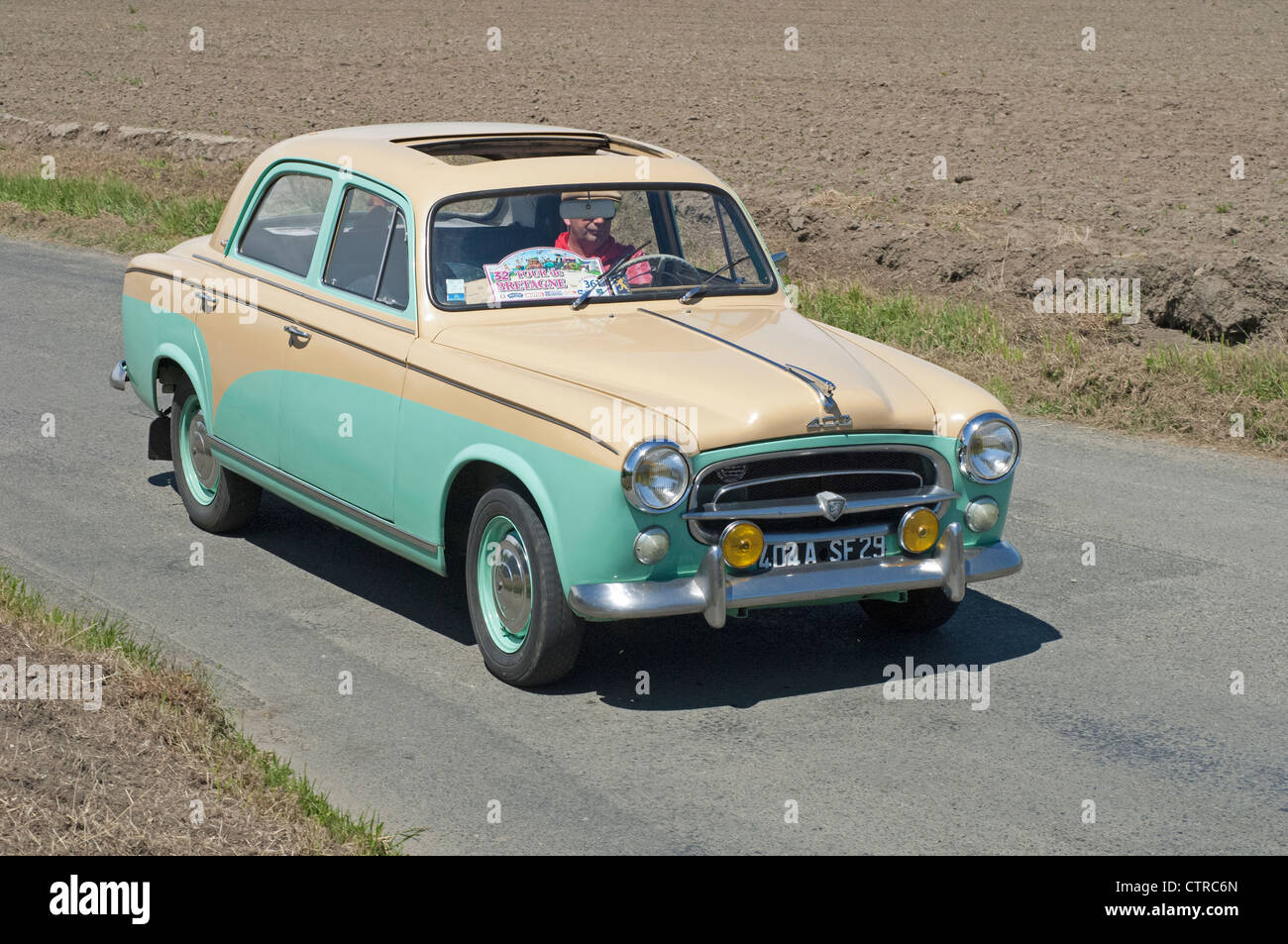 Peugeot 403 Berline of 1960 in the Tour de Bretagne near Pordic in the  Cotes d'Amor (22) department of France 2012 Stock Photo - Alamy
