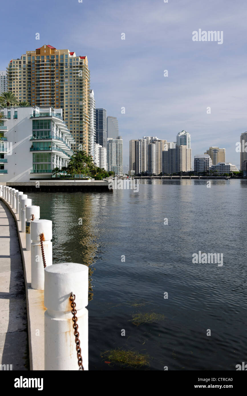 High rises on the Biscayne Bay, Brickell Financial District, Miami ...
