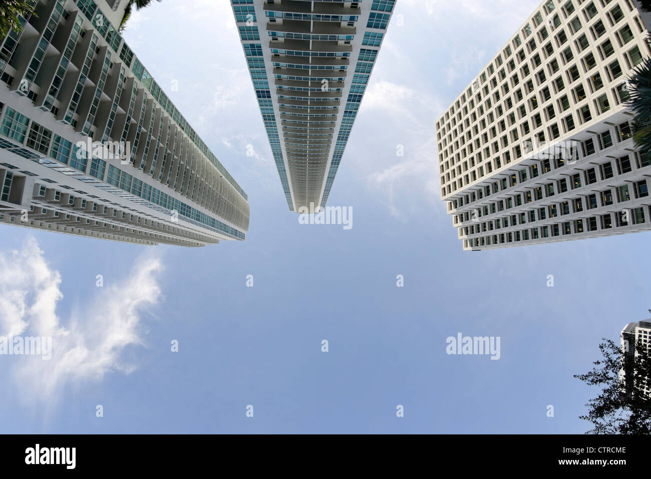 High rises on the Biscayne Bay, Brickell Financial District, Miami ...