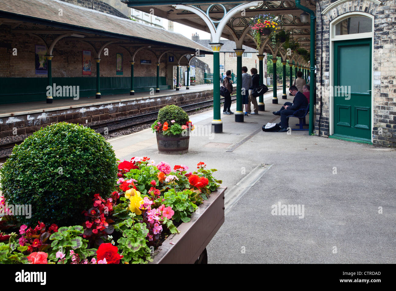 Knaresborough In Bloom Flower Display at the Railway Station