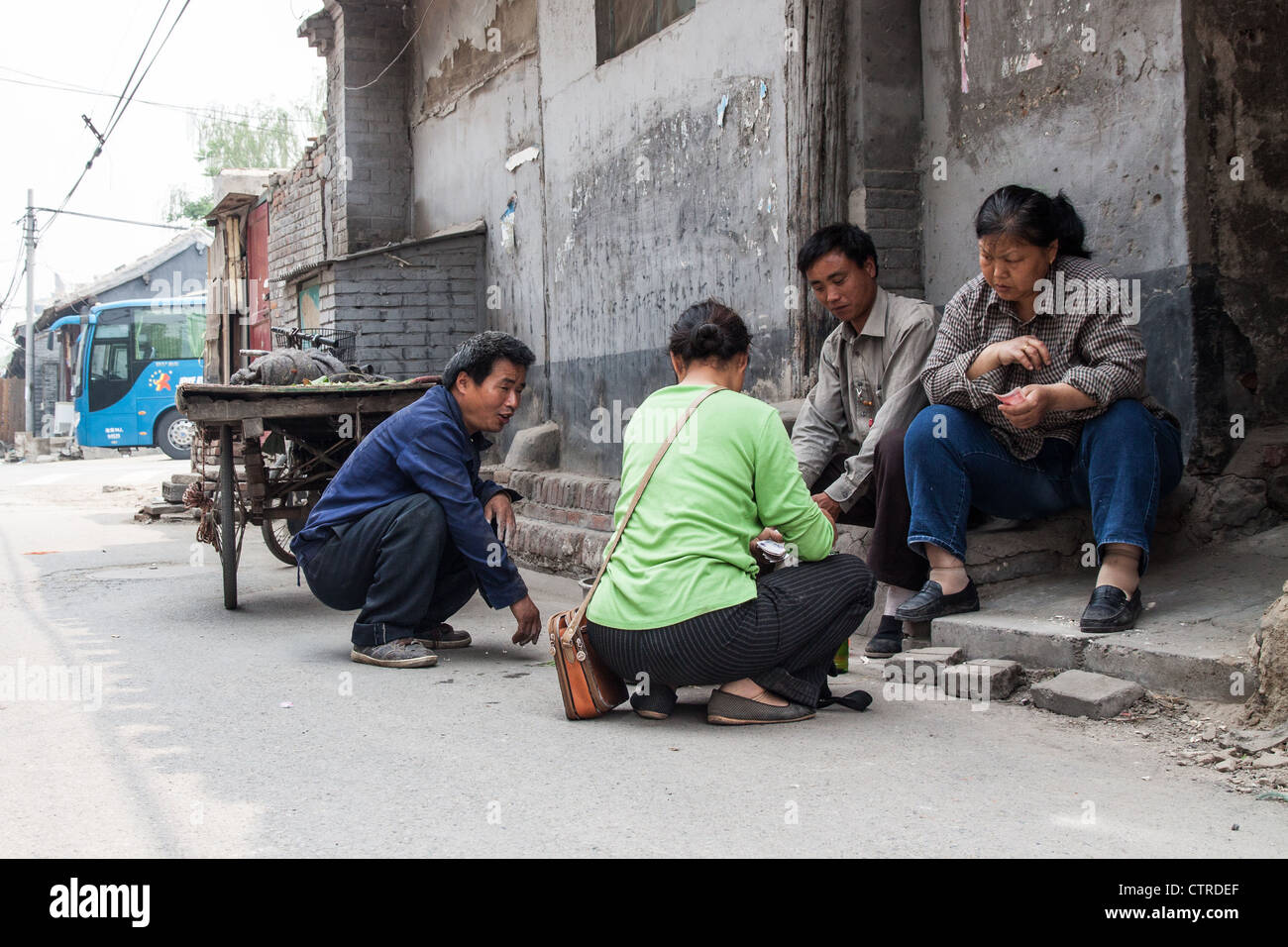 Chinese slums gambling Stock Photo Alamy