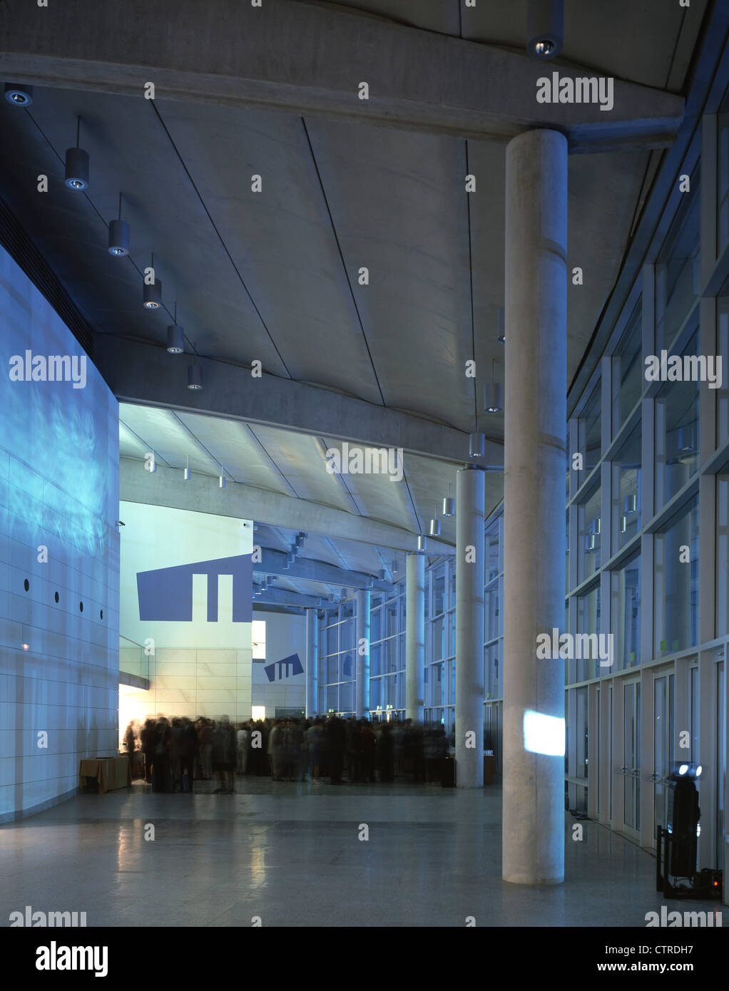 valencia conference centre interior of the foyer with laser show Stock ...