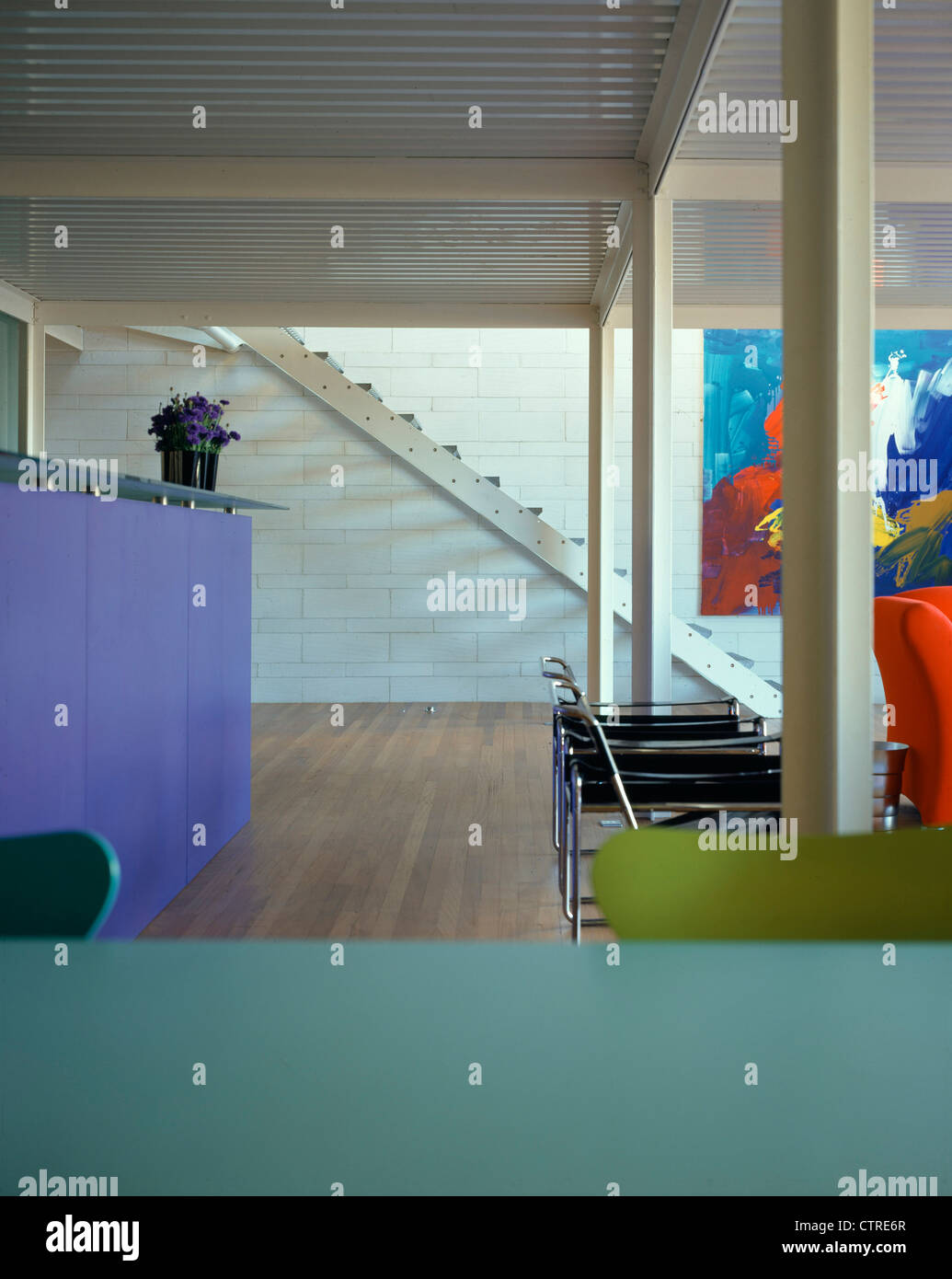 the flower house (home for architect and florist) interior with chairs