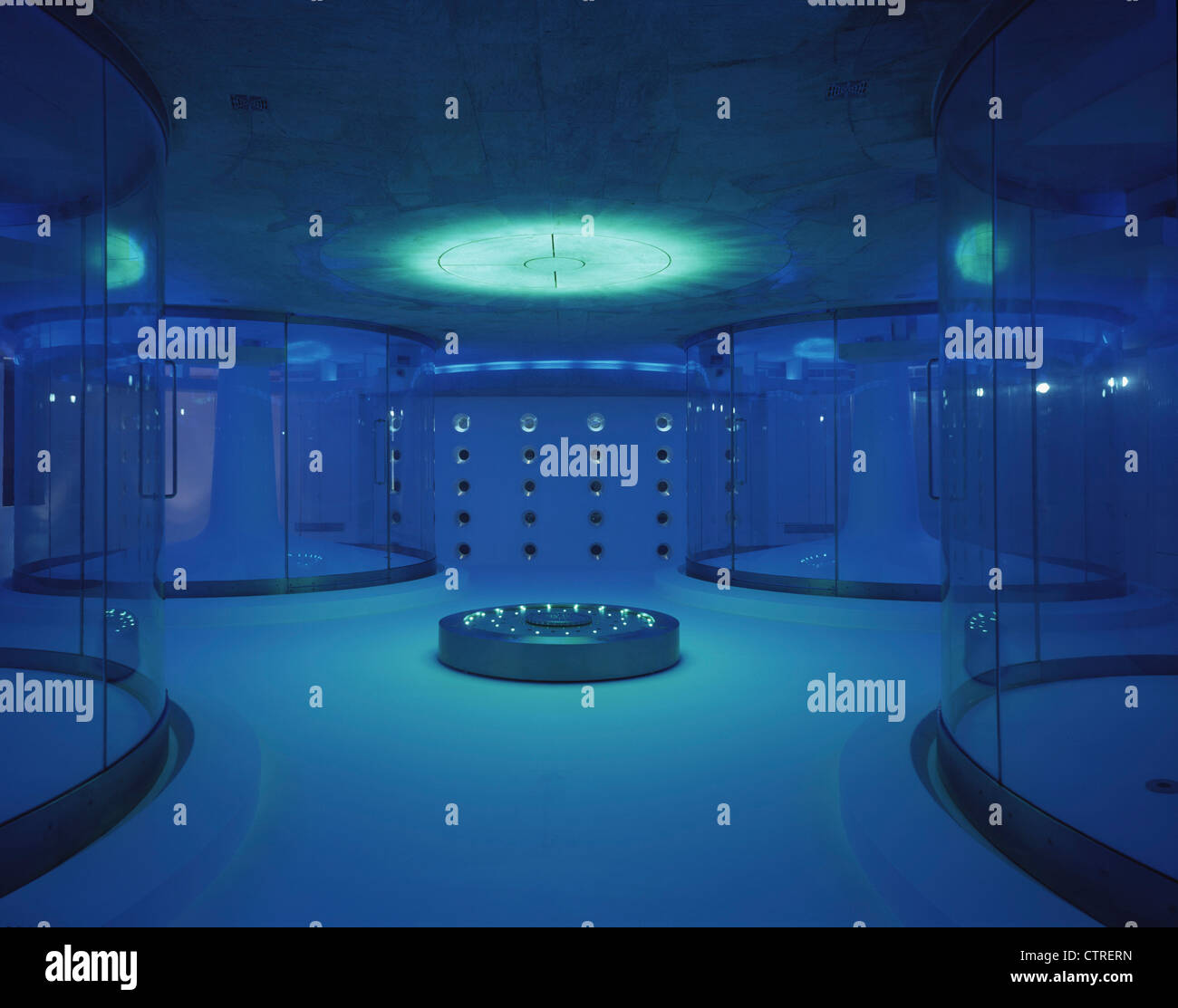 thema bath spa steam room at night Stock Photo - Alamy