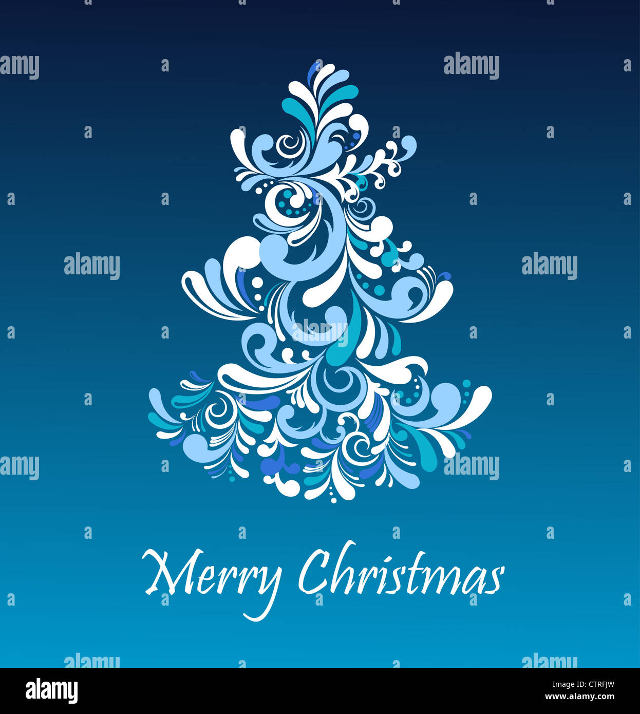 Greeting card - abstract Christmas tree Stock Photo - Alamy