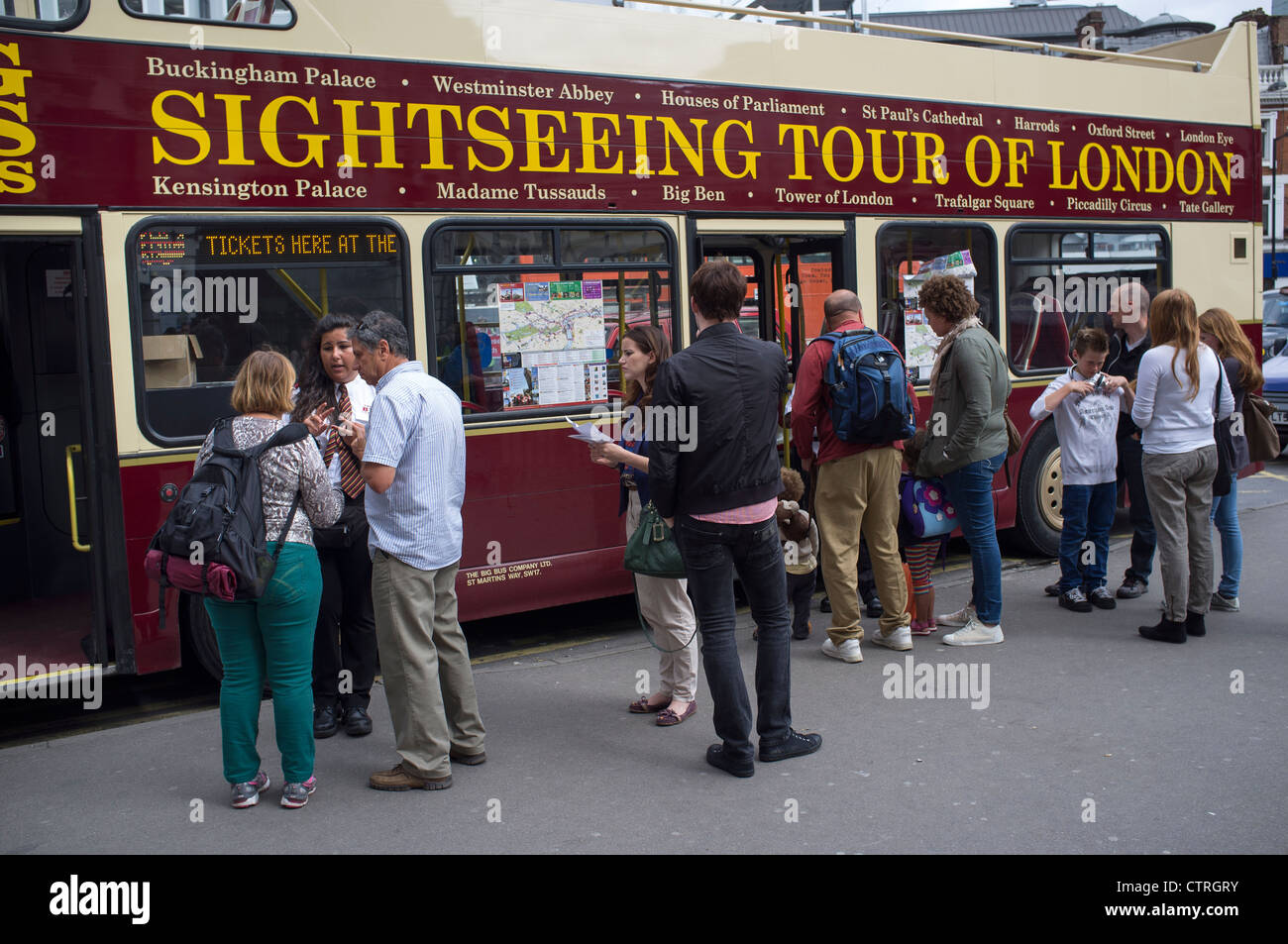 Sightseeing Tour Bus of London Stock Photo