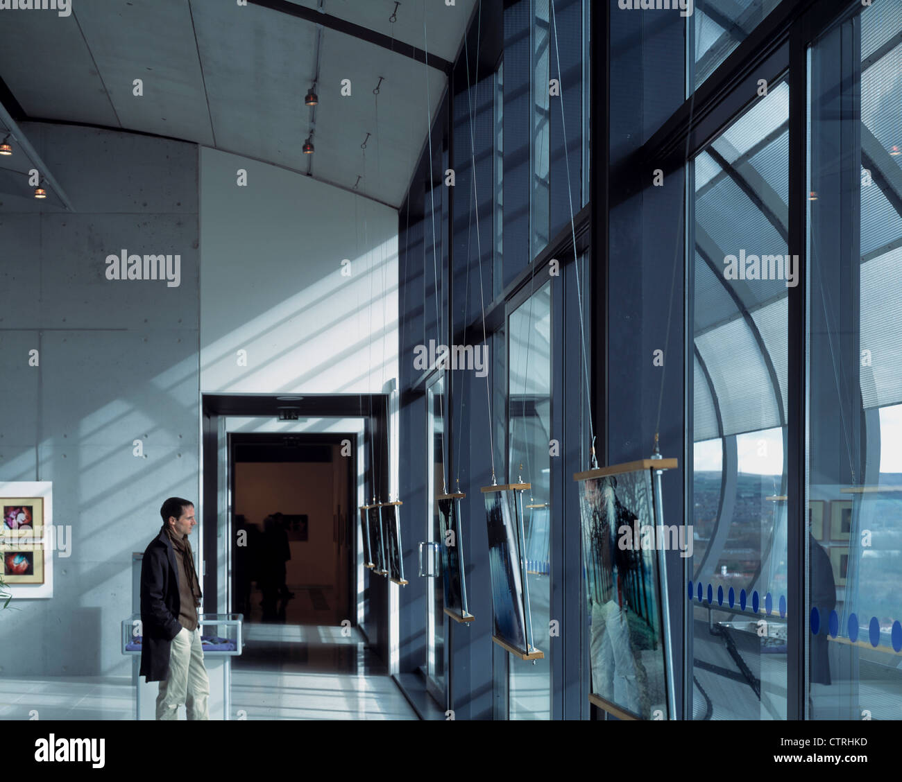 oldham art gallery central gallery space with project architect Stock ...