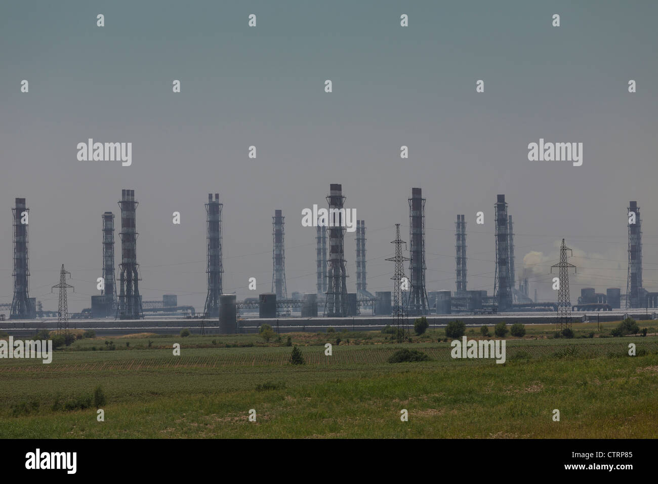 Aluminium smelting plant, Tursunzoda, Tajikistan Stock Photo