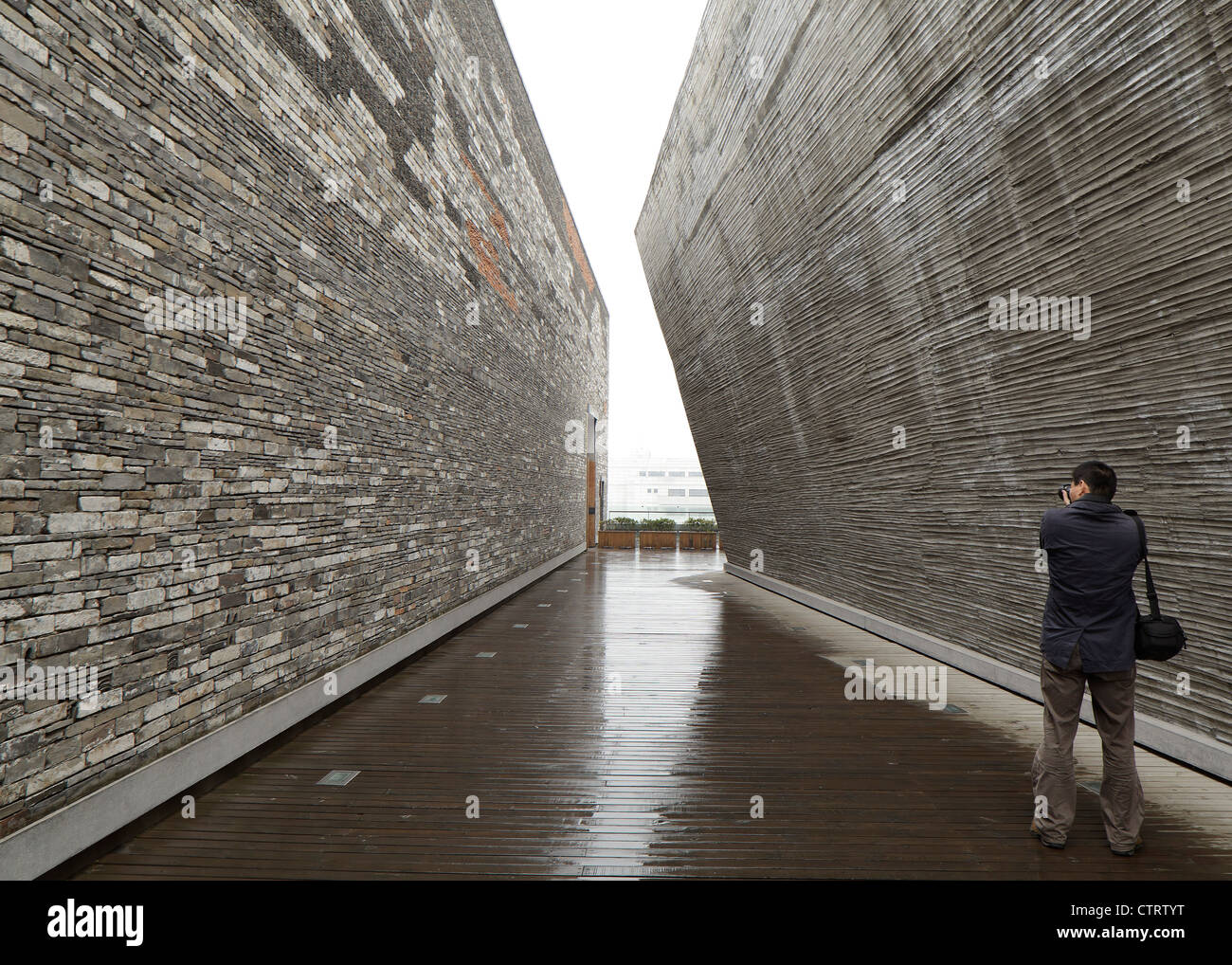2012 Pritzker Prize Winning Architect Wang Shu'S Largest Scale Work In The City Of Ningbo, China Stock Photo