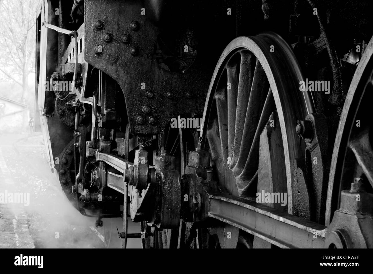 Old steam engine Stock Photo