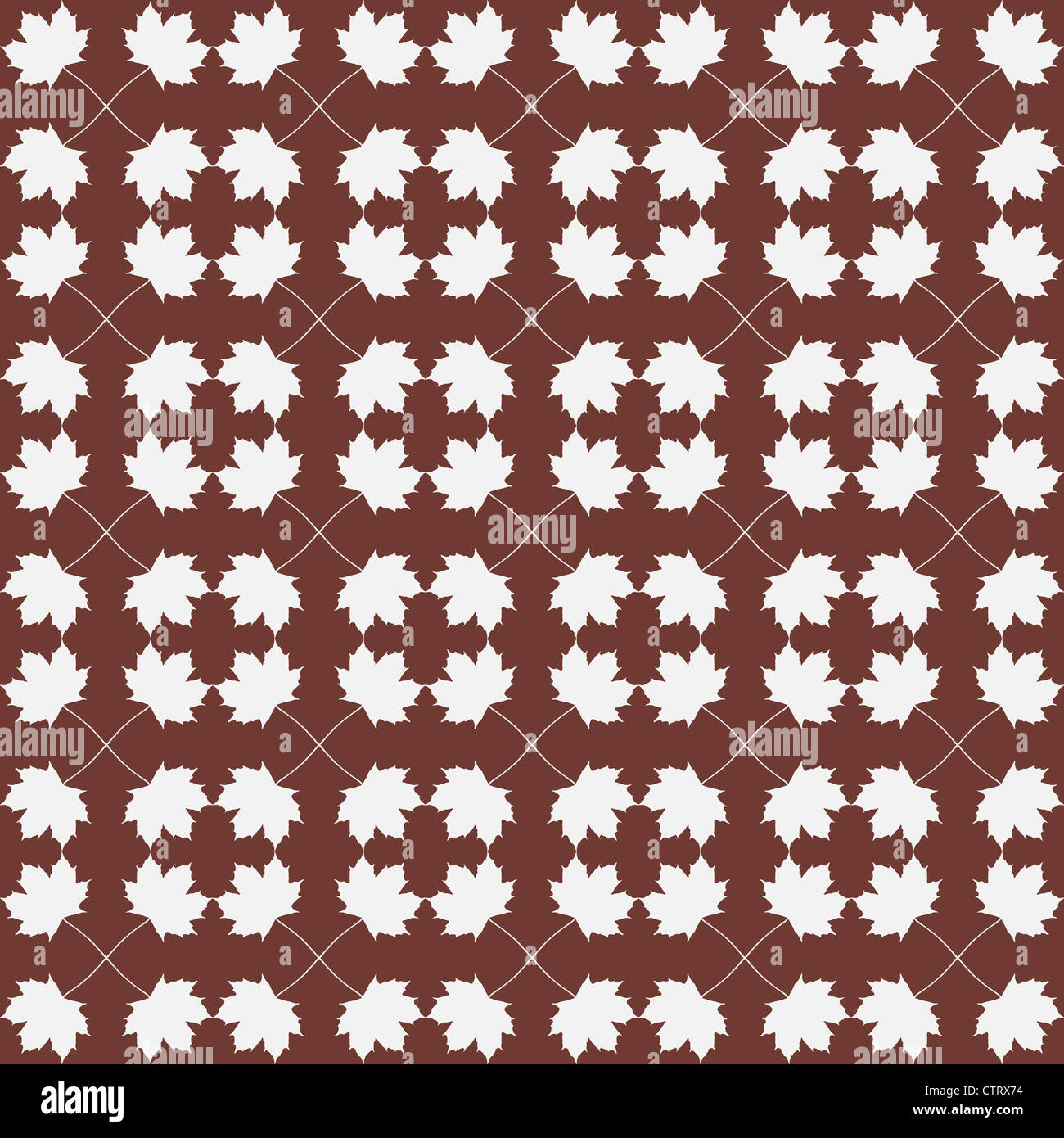Leaves Seamless vector wallpaper with a brown background Stock Photo ...