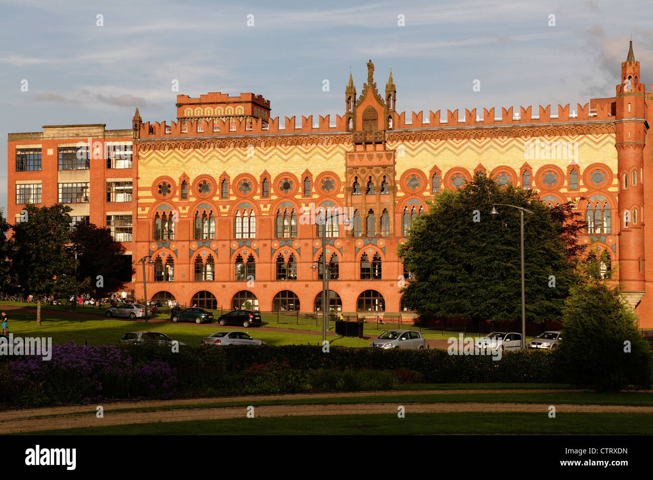 The former Templeton's Carpet Factory beside Glasgow Green public park