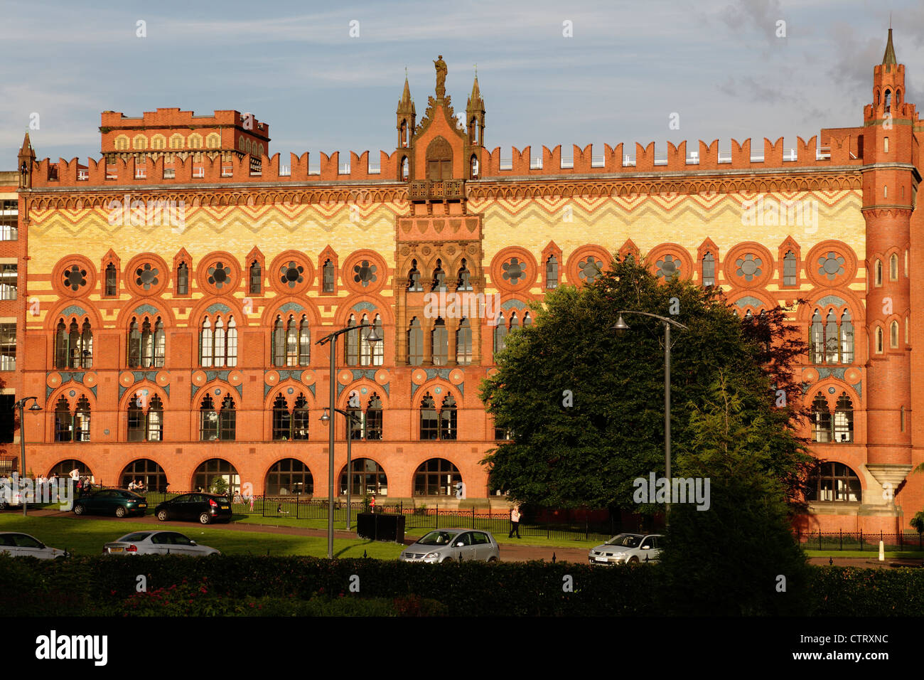 The former Templeton's Carpet Factory beside Glasgow Green public park