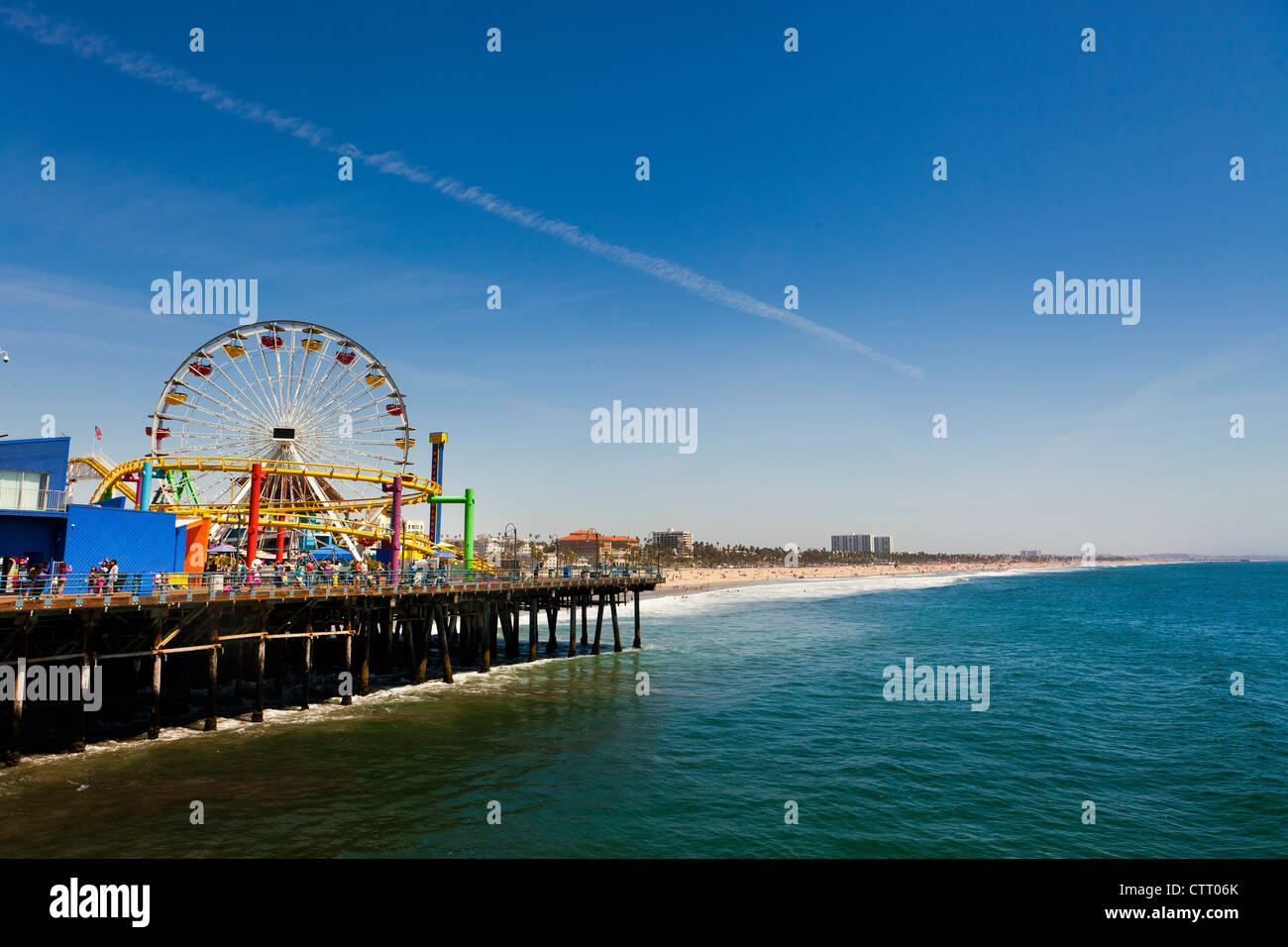 Santa Monica Pier, Los Angeles Stock Photo