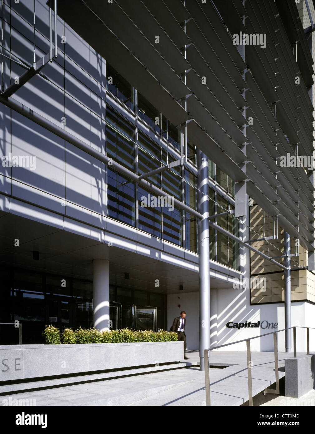 Capital One Building Loxley House View Up Main Entrance Walkway Stock