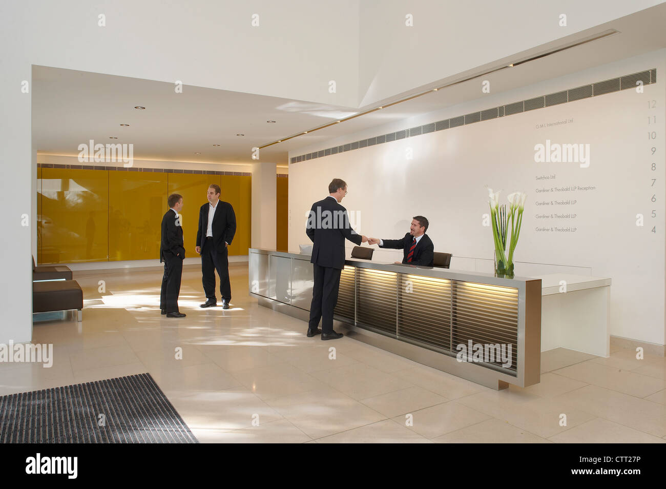 met building landscape view of reception Stock Photo