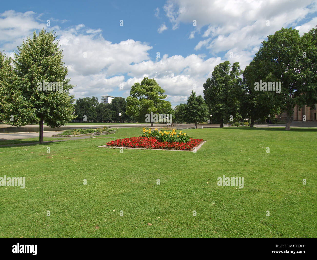 The Oberer Schlossgarten park in Stuttgart, Germany Stock Photo