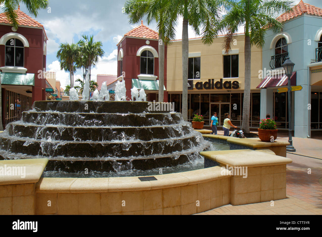 Florida Lee County,Estero,Miromar Outlets,shopping shopper shoppers shop  shops market markets marketplace buying selling,retail store stores  business Stock Photo - Alamy