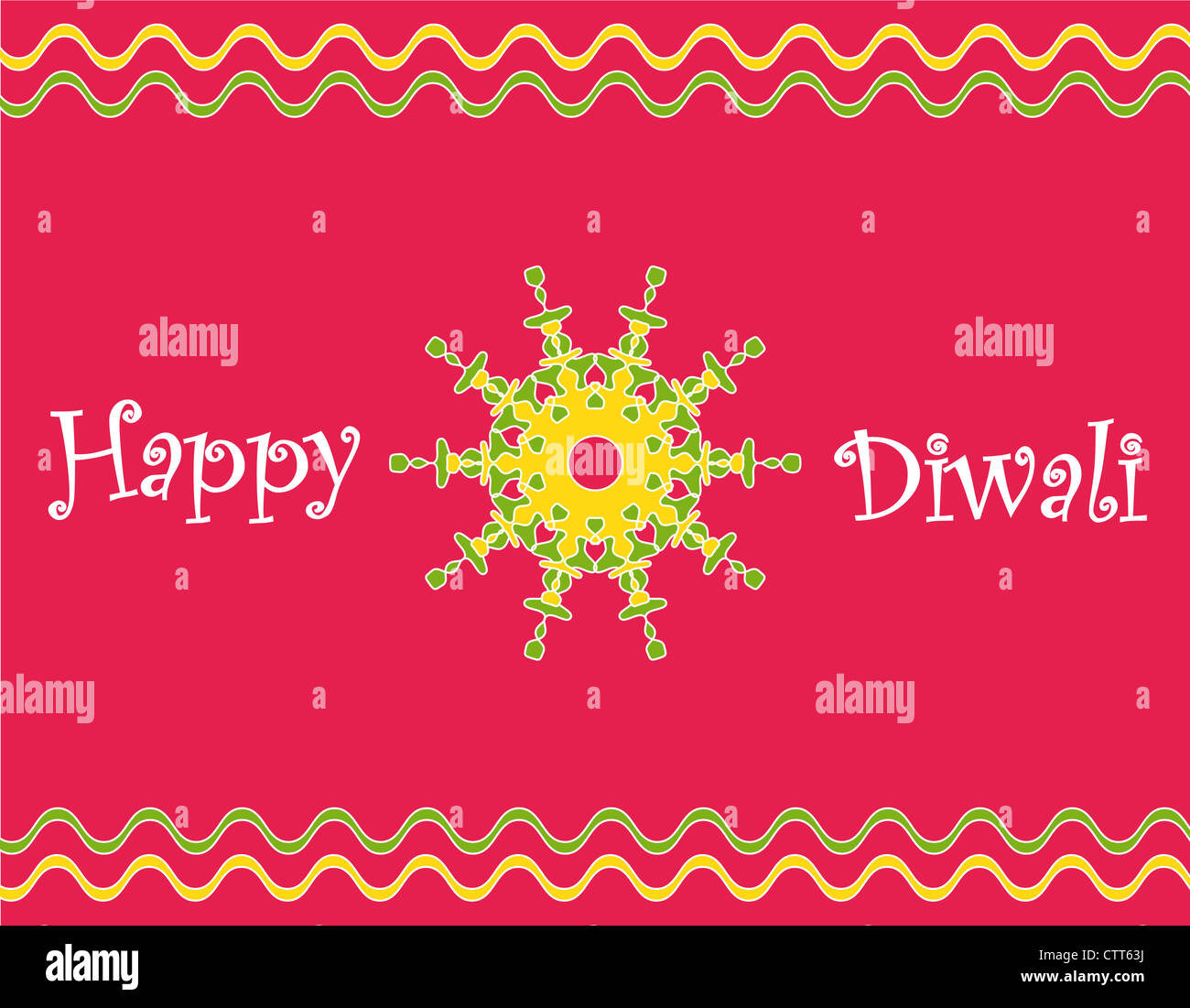 Colorful Indian festival Diwali greetings with decorative design Stock Photo