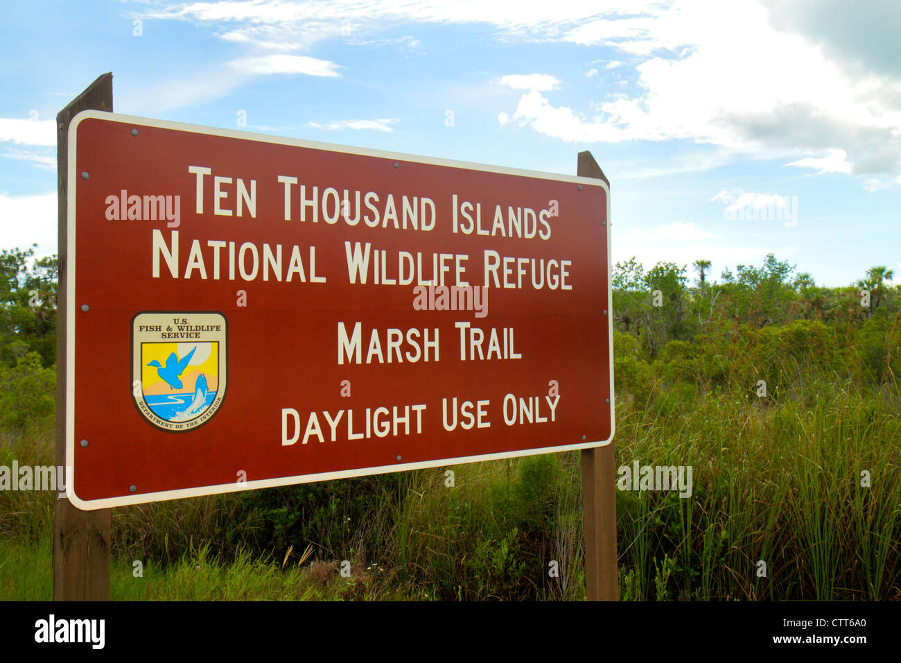 Naples Florida,Everglades,Ten Thousand Islands National Wildlife Refuge,Marsh Trail,visitors travel traveling tour tourist tourism landmark landmarks Stock Photo