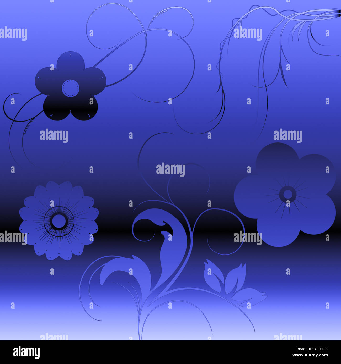 Beautiful illustrated flower background design with gradient Stock ...